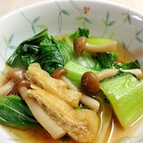 チンゲン菜としめじの「めんつゆ」煮物